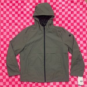 Dockers Olive Green Hooded Raincoat
